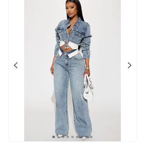 NWTS sold out on fn Nori Denim Washed Pant Set